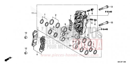 LEFT FRONT BRAKE CALIPER GL1800J de 2018